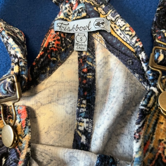 Patterned Corduroy Overall Dress - Picture 3 of 8